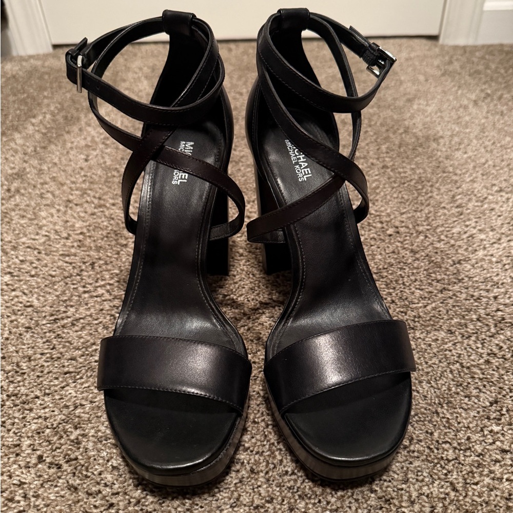 Michael Kors Black Strappy Heels